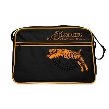 Adventure must start with running away from home! - Retro Bag - black/gold - Front