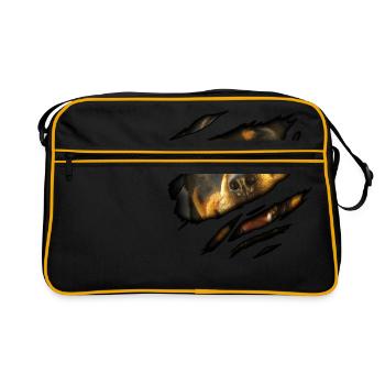 Rottweiler en moi - Sac Retro - noir/or - Devant