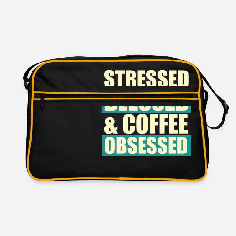 stressé béni - Sac Retro - noir/or