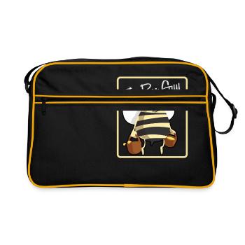 the bee guy - Retro Tasche - Schwarz/Gold - Vorne