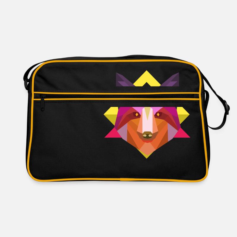 fox shirt abstract fox shirt zoo gift idea Retro Bag