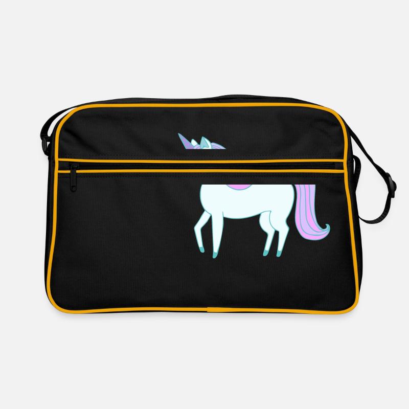 La dernière licorne douce - Sac Retro - noir/or
