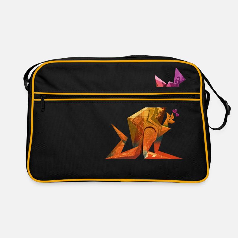 kangourou - Sac Retro - noir/or