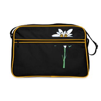 Edelweiss - Retro Tasche - Schwarz/Gold - Vorne