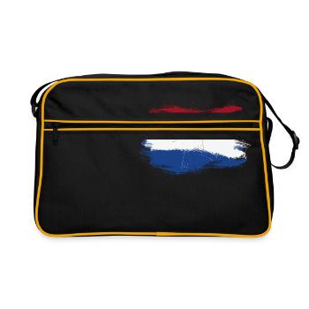 Netherlands Holland flag flag - Retro Bag - black/gold - Front