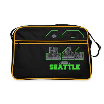 Twelve Seattle 12 Seattle - Sac Retro - noir/or - Devant