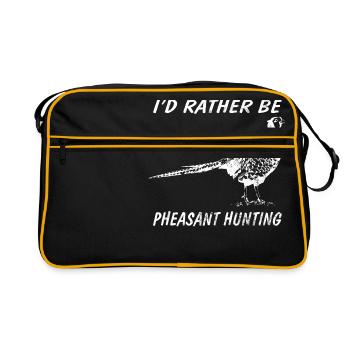 La chasse, les chasseurs, Halali, cadeau, chemise, faisan - Sac Retro - noir/or - Devant
