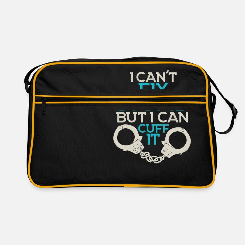 Stupidity Stop - Police - Handcuffs Retro Bag