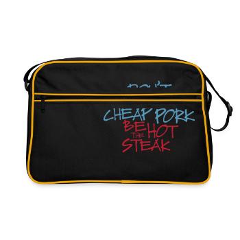 Cheap Pork Hot Steak - pork steak - Retro Bag - black/gold - Front