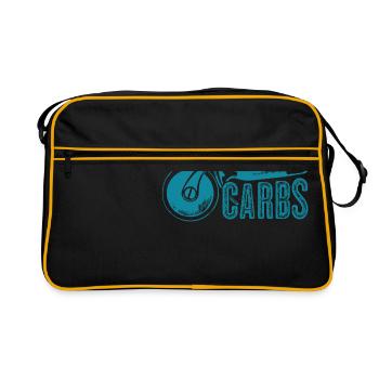 Kohlenhydrate loswerden - mit Pizza! - Retro Tasche - Schwarz/Gold - Vorne
