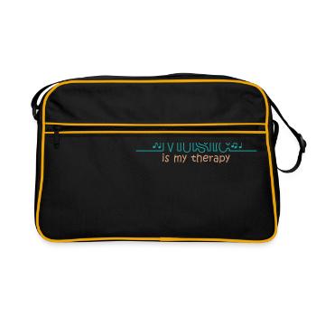 la musique est ma thérapie - la musique est ma thérapie - Sac Retro - noir/or - Devant