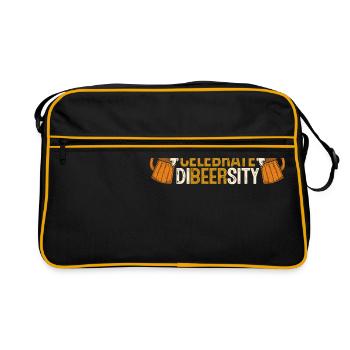 souligner la diversité des bières - Sac Retro - noir/or - Devant