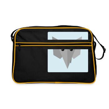 Elephant Doodle - Sac Retro - noir/or - Devant