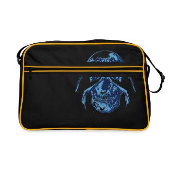 Crâne - Coucou - Cadeau - Sac Retro - noir/or - Devant