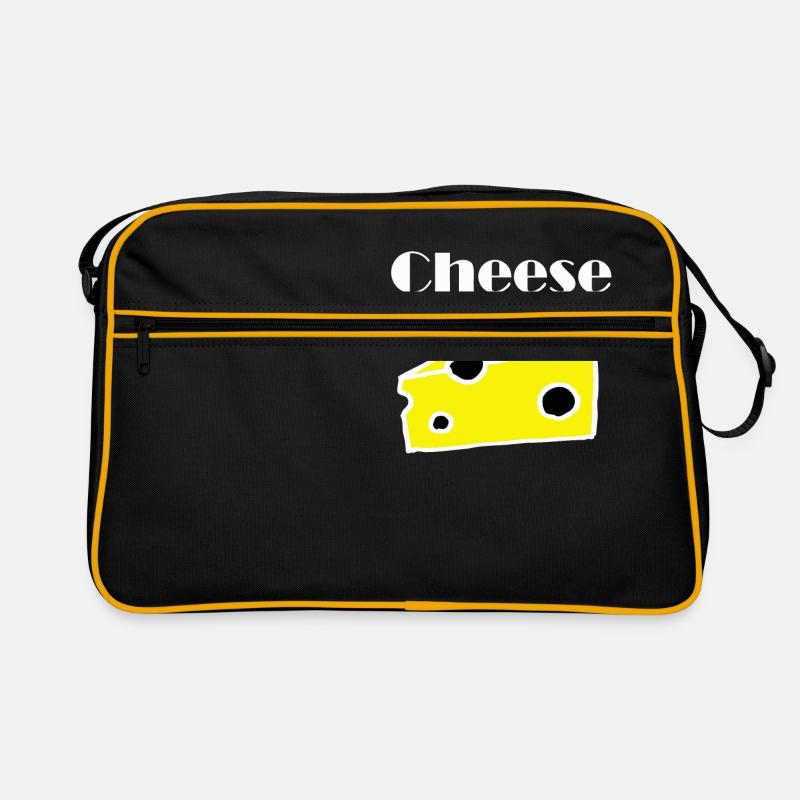 Cheese Käse - Retro Tasche - Schwarz/Gold