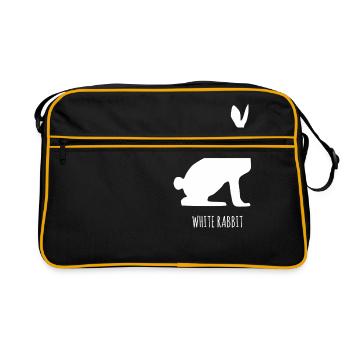 White rabbit, snow hare, fable - Retro Bag - black/gold - Front