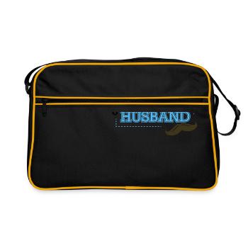 Mariage - Futur mari - Cadeau - Sac Retro - noir/or - Devant