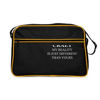 I'm not crazy - Retro Bag - black/gold - Front