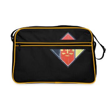 GDR rotted signboard gift idea - Retro Bag - black/gold - Front