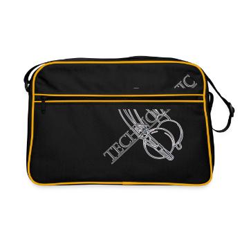 Techno Music - Retro Tasche - Schwarz/Gold - Vorne