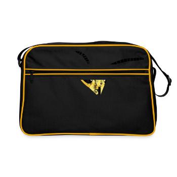 Buzzing Brilliance: Captivating Wasp Design - Retro Bag - black/gold - Front