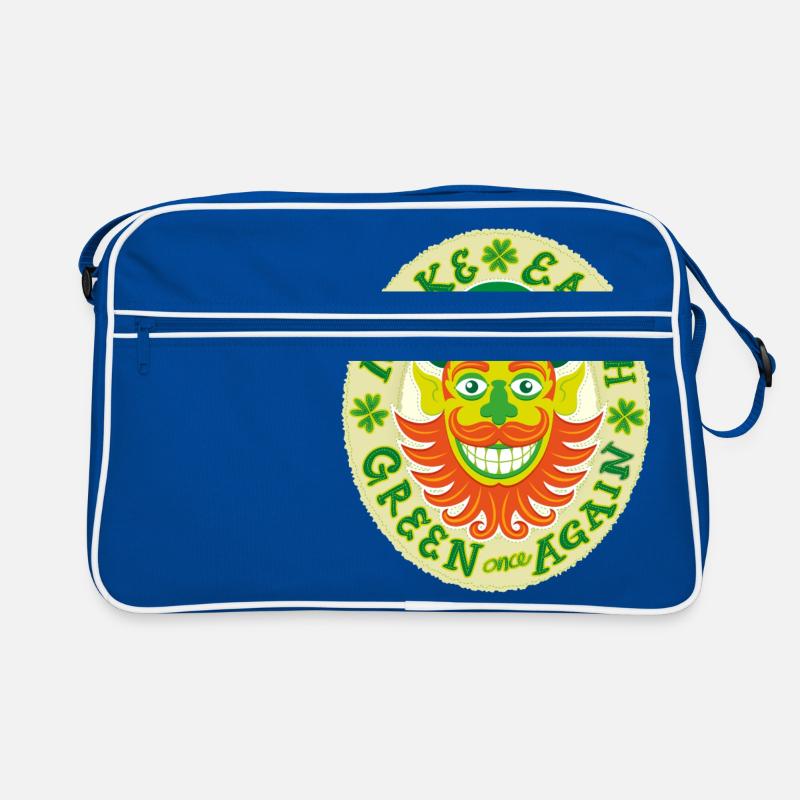 Portrait de lutin hipster de Saint-Patrick Sac Retro