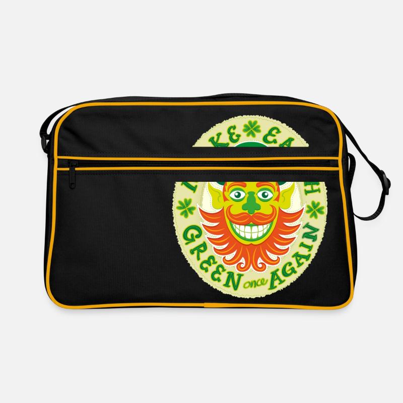 Portrait de lutin hipster de Saint-Patrick Sac Retro