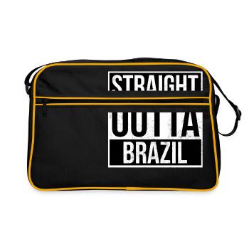 Straight Outta Brazil - Retro Bag - black/gold - Front