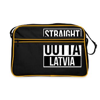 Straight Outta Latvia - Retro Bag - black/gold - Front
