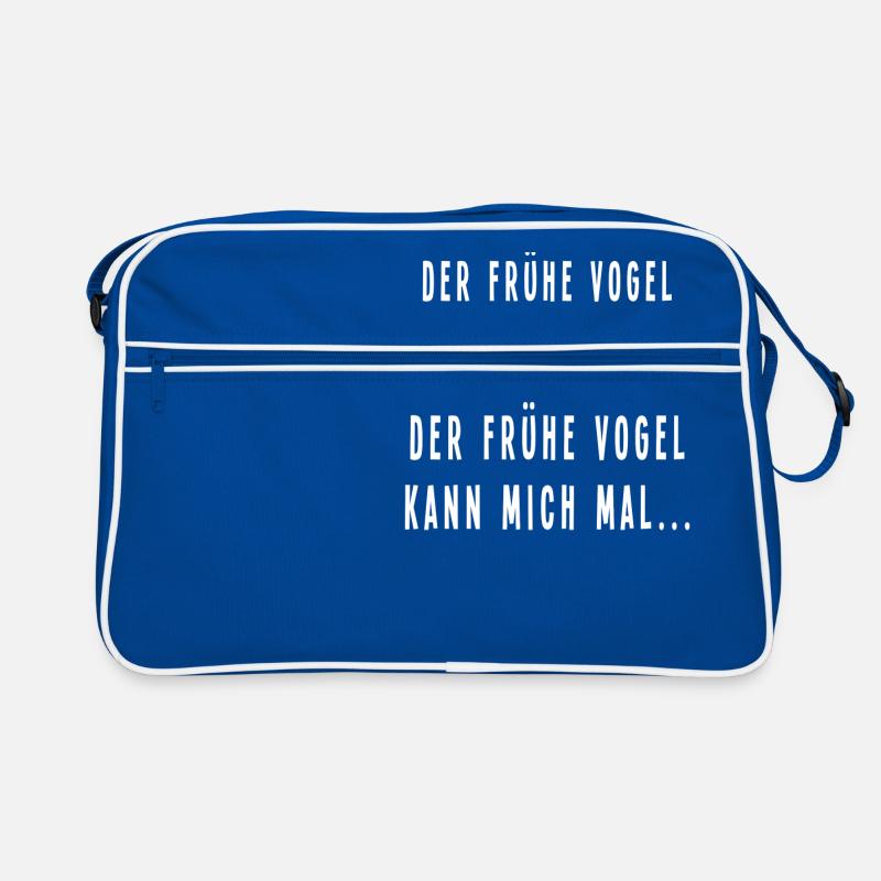 der frühe vogel kann mich mal... Retro Tasche