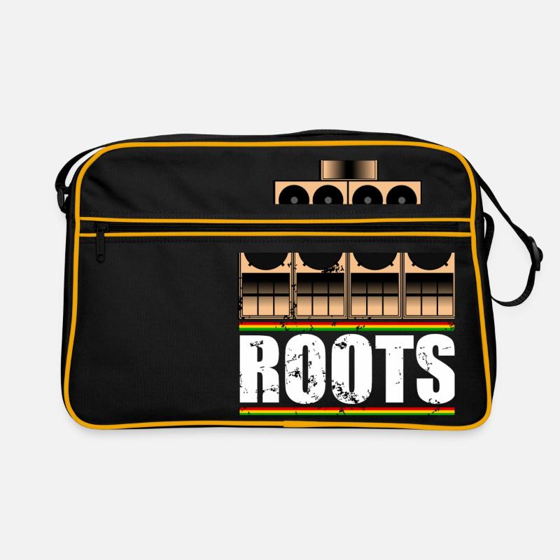 Roots Reggae - Retro Tasche - Schwarz/Gold