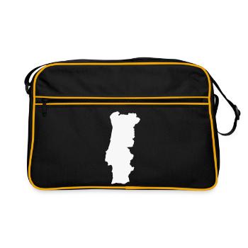 Geographic Contour Silhouette - Retro Bag - black/gold - Front