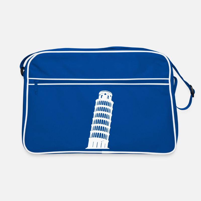 Pisa Turm Silhouette Monochrom Retro Tasche