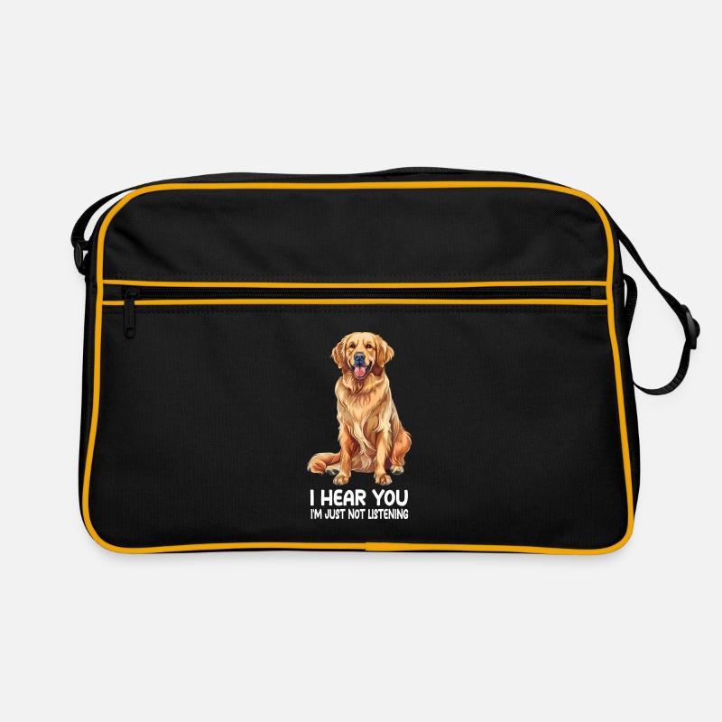 Golden Retriever - Retro Bag - black/gold