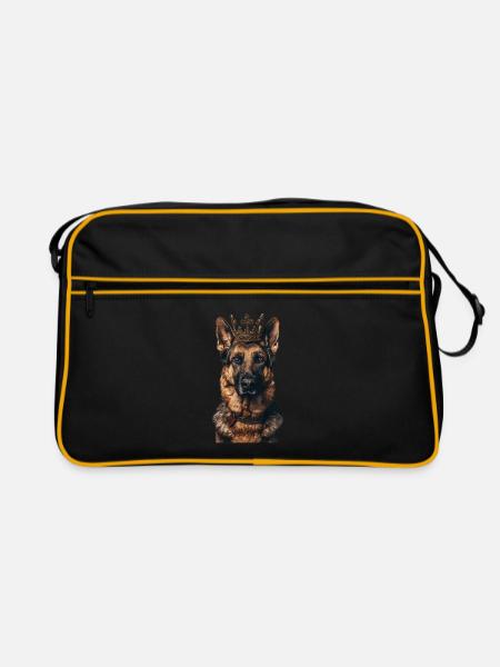 Berger allemand - Sac Retro - noir/or - Devant