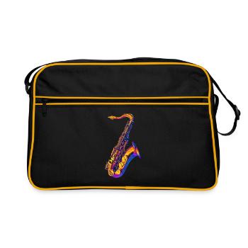 Saxophone - Sac Retro - noir/or - Devant
