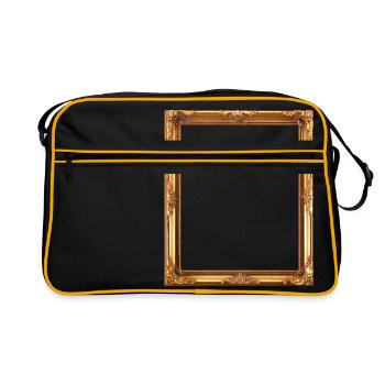 Goldener Bilderrahmen - Retro Tasche - Schwarz/Gold - Vorne