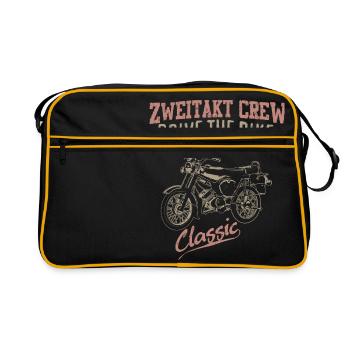 Simson S51 Moped - Retro Tasche - Schwarz/Gold - Vorne
