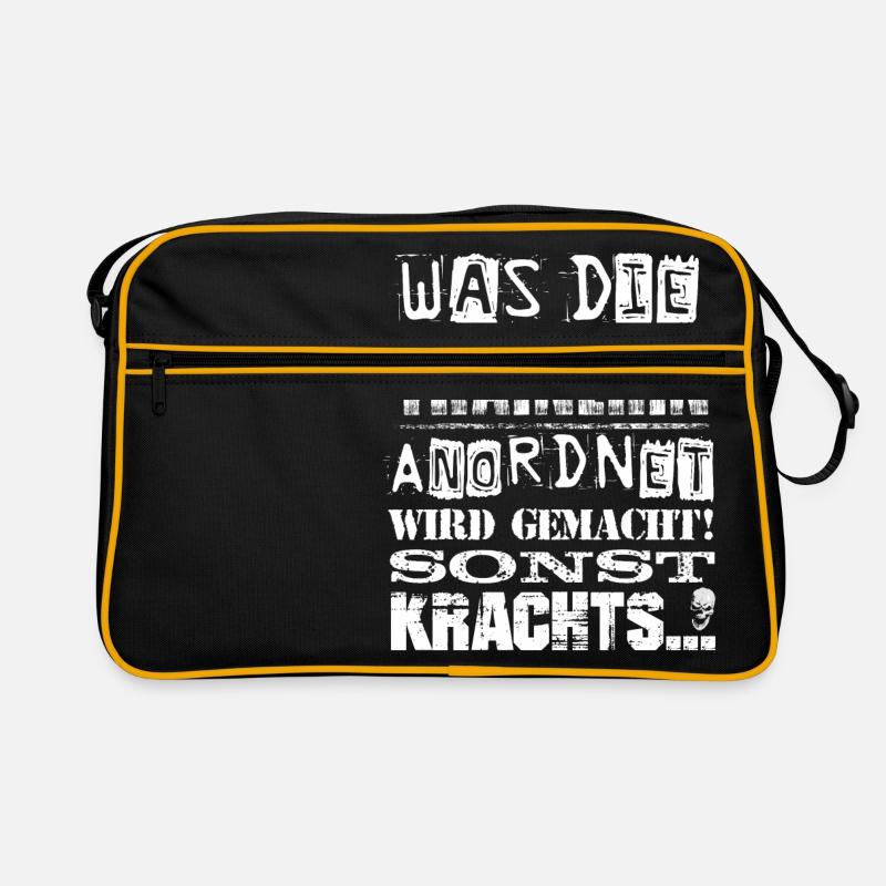 Beruf - Was die Trainerin anordnet, wird gemacht - Retro Tasche - Schwarz/Gold