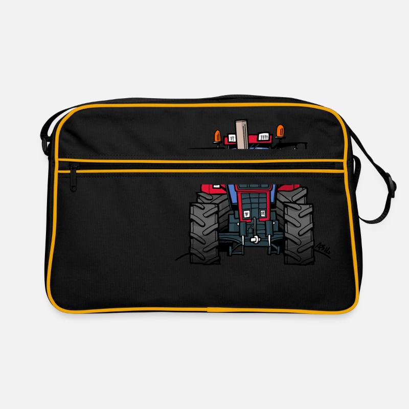 362 Red tractor 1455XL - Retro Tasche - Schwarz/Gold