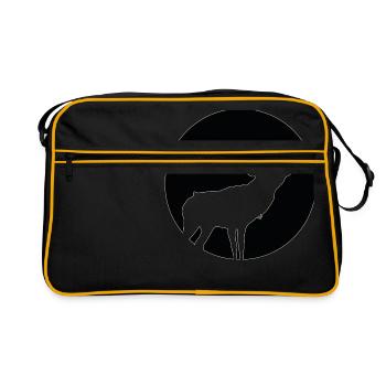 Deer in the open air forest hunter wild gift - Retro Bag - black/gold - Front
