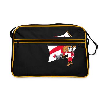 Georgia fan chien - Sac Retro - noir/or - Devant