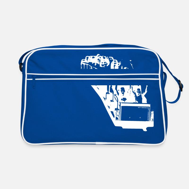 gxp life is a rollercoaster white - achterbahn w Retro Tasche