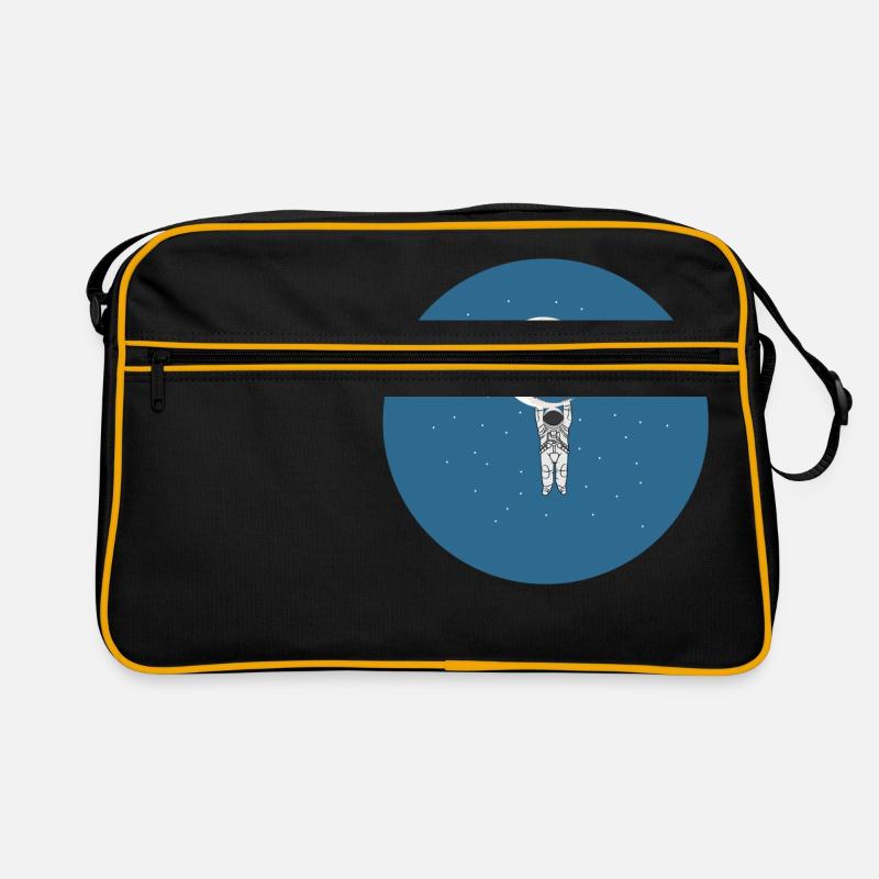 Astronaut - Retro Tasche - Schwarz/Gold