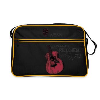 Si les mots ne suffisent pas à la musique avec la guitare - Sac Retro - noir/or - Devant