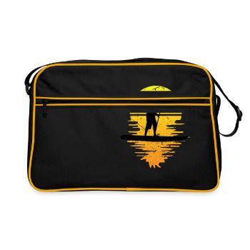 Stand Up Paddling, SUP, surf, pagaie - Sac Retro - noir/or - Devant