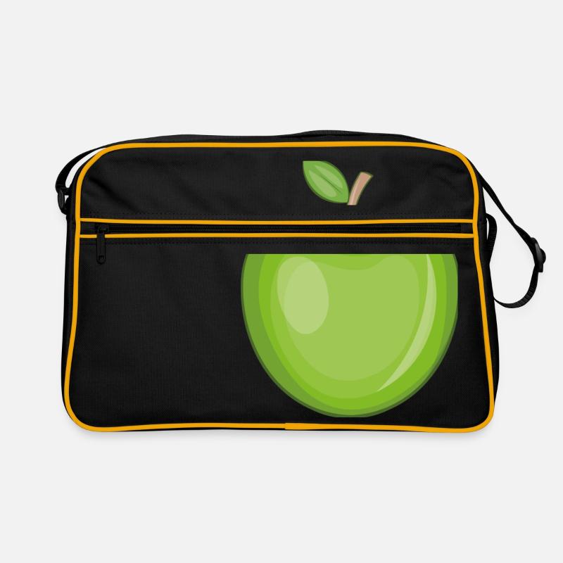 Autocollant drôle d'une pomme Sac Retro