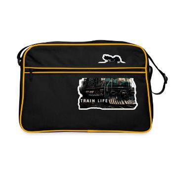 Train Life : Le train, c'est la vie - Sac Retro - noir/or - Devant
