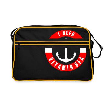 I need Vitamin Sea Anchor Lifebuoy - Retro Bag - black/gold - Front
