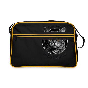 Pew Pew Cat 094239 - Retro Bag - black/gold - Front